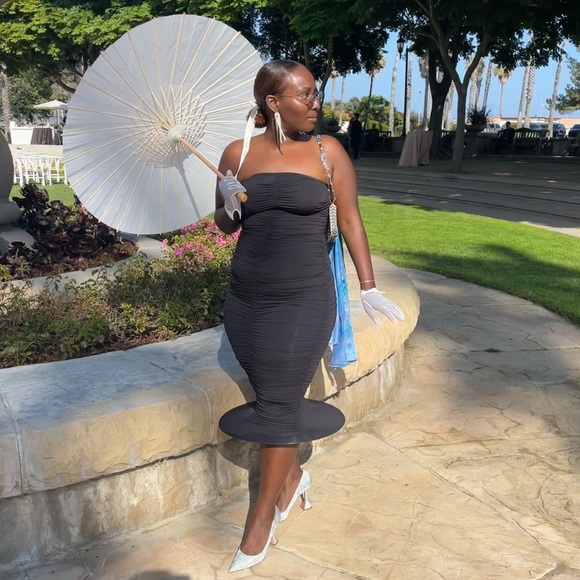 bad binch tong tong - GATHERED MERMAID HOOP DRESS - Picture 4 of 4